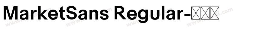 MarketSans Regular字体转换